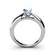 4 - Akila Aquamarine Solitaire Engagement Ring 