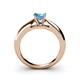 4 - Akila Blue Topaz Solitaire Engagement Ring 