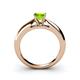 4 - Akila Peridot Solitaire Engagement Ring 