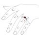 5 - Akila Red Garnet Solitaire Engagement Ring 