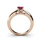 4 - Akila Rhodolite Garnet Solitaire Engagement Ring 
