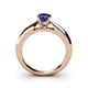 4 - Akila Blue Sapphire Solitaire Engagement Ring 