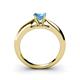 4 - Akila Blue Topaz Solitaire Engagement Ring 