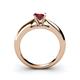 4 - Akila Red Garnet Solitaire Engagement Ring 