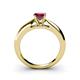 4 - Akila Rhodolite Garnet Solitaire Engagement Ring 