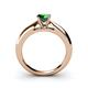 4 - Akila Emerald Solitaire Engagement Ring 