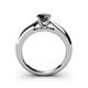 4 - Akila Black Diamond Solitaire Engagement Ring 