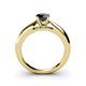 4 - Akila Black Diamond Solitaire Engagement Ring 