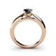 4 - Akila Black Diamond Solitaire Engagement Ring 