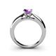 4 - Akila Amethyst Solitaire Engagement Ring 