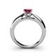 4 - Akila Rhodolite Garnet Solitaire Engagement Ring 