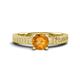 1 - Kaelan 6.50 mm Round Citrine Solitaire Engagement Ring 
