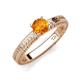 3 - Kaelan 6.50 mm Round Citrine Solitaire Engagement Ring 