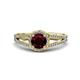 3 - Aylin Ruby and Diamond Halo Engagement Ring 