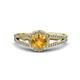 3 - Aylin Citrine and Diamond Halo Engagement Ring 