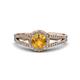 3 - Aylin Citrine and Diamond Halo Engagement Ring 