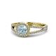 1 - Aylin Aquamarine and Diamond Halo Engagement Ring 