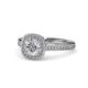 1 - Hain Diamond Halo Engagement Ring 