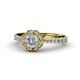 1 - Florus Diamond Halo Engagement Ring 