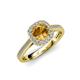 3 - Hain Citrine and Diamond Halo Engagement Ring 