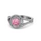 1 - Elle Pink Tourmaline and Diamond Double Halo Engagement Ring 