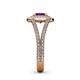 5 - Elle Amethyst and Diamond Double Halo Engagement Ring 