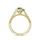 6 - Miah Peridot and Diamond Halo Engagement Ring 