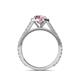 6 - Miah Pink Tourmaline and Diamond Halo Engagement Ring 
