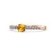 1 - Juan Citrine and Diamond Engagement Ring 