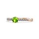 1 - Juan Peridot and Diamond Engagement Ring 