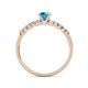 6 - Juan London Blue Topaz and Diamond Engagement Ring 