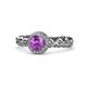 1 - Cora Signature Halo Engagement Ring 