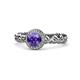 1 - Cora Signature Halo Engagement Ring 