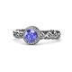 1 - Cora Signature Halo Engagement Ring 