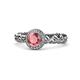 1 - Cora Signature Halo Engagement Ring 