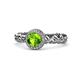 1 - Cora Signature Halo Engagement Ring 