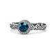 1 - Cora Signature Halo Engagement Ring 