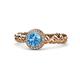 1 - Cora Signature Halo Engagement Ring 