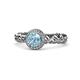 1 - Cora Signature Halo Engagement Ring 