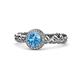 1 - Cora Signature Halo Engagement Ring 
