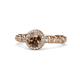 1 - Riona Signature Smoky Quartz and Diamond Halo Engagement Ring 