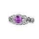 1 - Fineena Signature Amethyst and Diamond Engagement Ring 