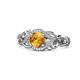 1 - Fineena Signature Citrine and Diamond Engagement Ring 