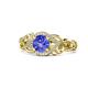 1 - Fineena Signature Tanzanite and Diamond Engagement Ring 