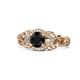 1 - Fineena Signature Black and White Diamond Engagement Ring 