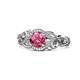 1 - Fineena Signature Pink Tourmaline and Diamond Engagement Ring 