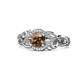1 - Fineena Signature Smoky Quartz and Diamond Engagement Ring 