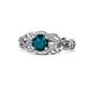 1 - Fineena Signature London Blue Topaz and Diamond Engagement Ring 