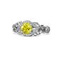 1 - Fineena Signature Yellow and White Diamond Engagement Ring 