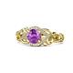 1 - Fineena Signature Amethyst and Diamond Engagement Ring 